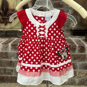 *New* Minnie Mouse Ruffle Polka Dot Dress 6M